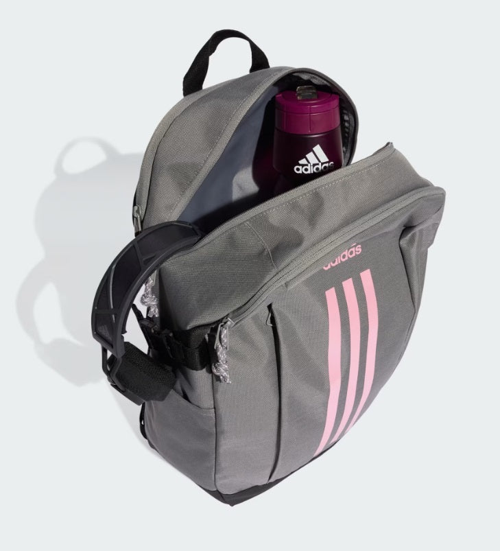 .Adidas Power VII Grey Backpack - Grey/True Pink - (JX8743) - C20