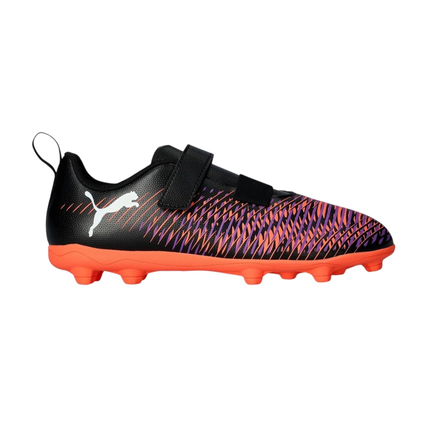 .PUMA FUTURE 8 PLAY FG/AG RB KIDS FOOTBALL BOOTS - Black/White/Glowing Red - (108286-01) - PR8 - R2L17
