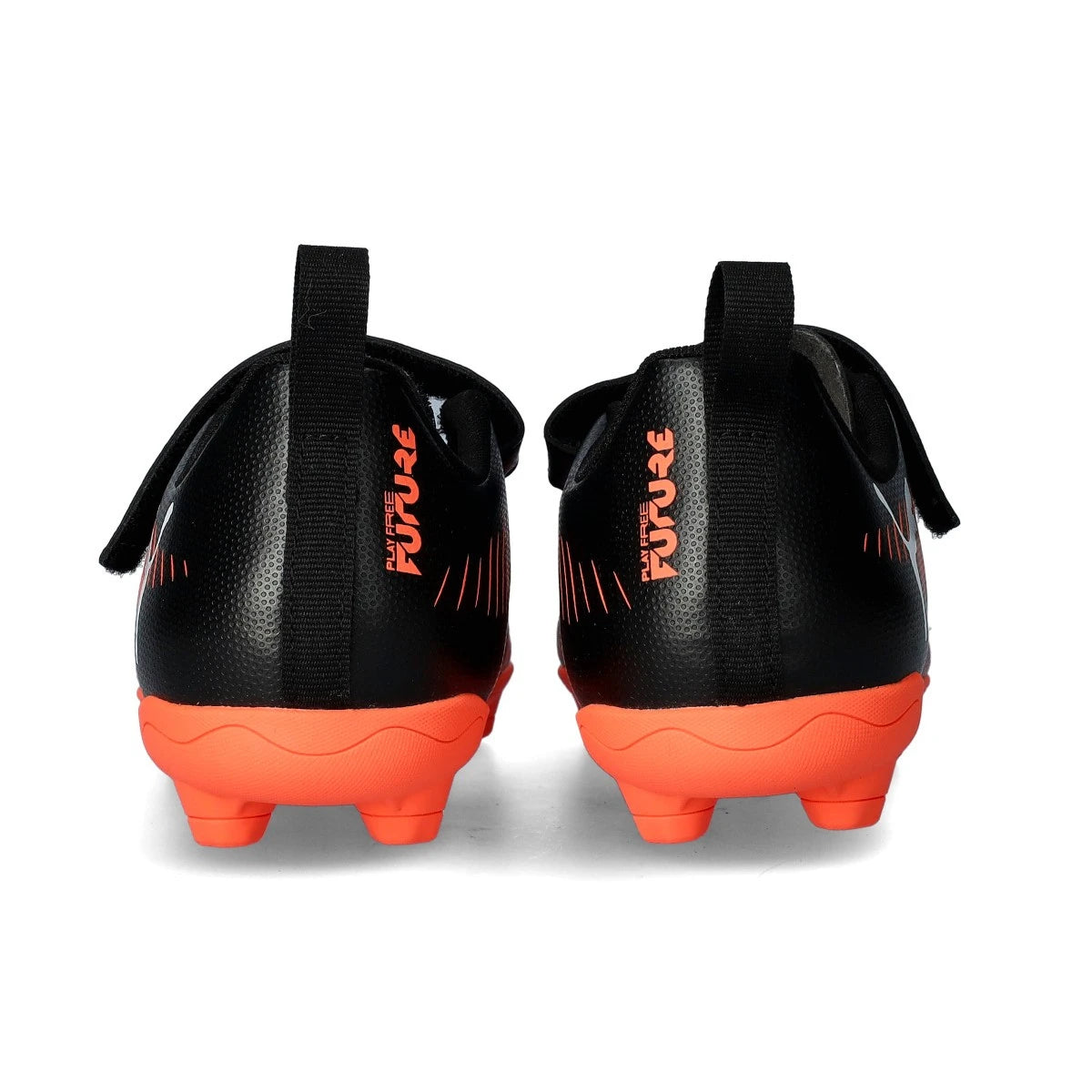 .PUMA FUTURE 8 PLAY FG/AG RB KIDS FOOTBALL BOOTS - Black/White/Glowing Red - (108286-01) - PR8 - R2L17