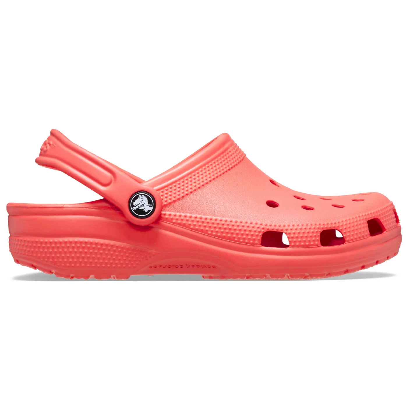 Peach top colored crocs