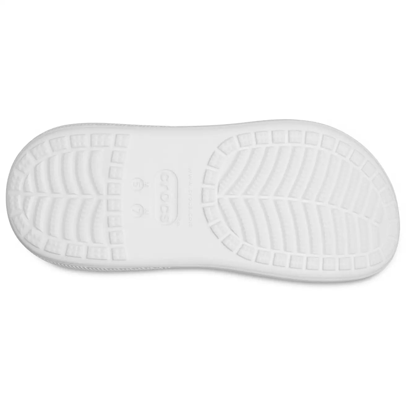 .Crocs Unisex Original Classic Crush Clogs White - (Beach) - (207521-100) - F