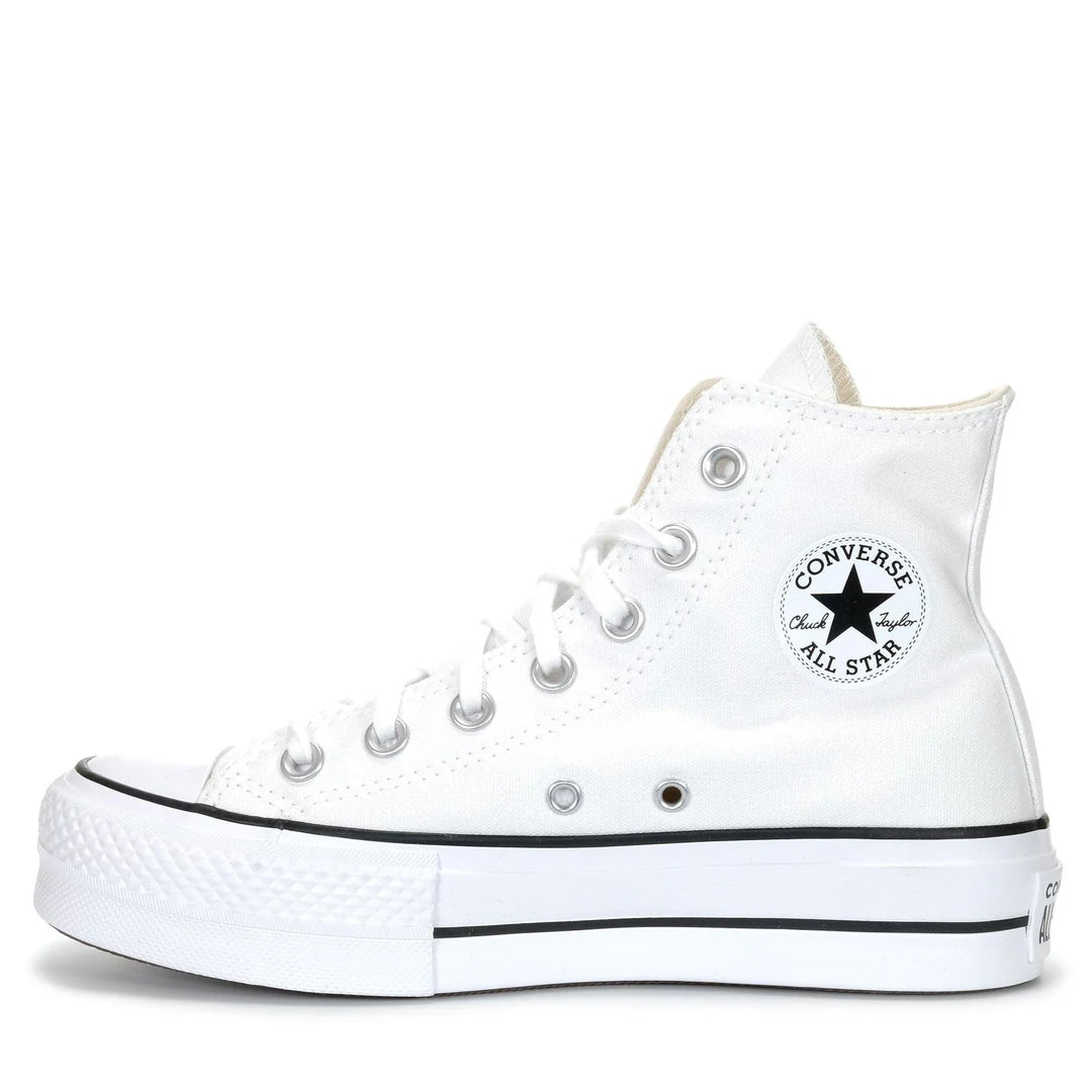 .CONVERSE CHUCK TAYLOR ALL STAR LIFT WHITE LEATHER HIGH TOP - (561676C)- LBW - R1L7