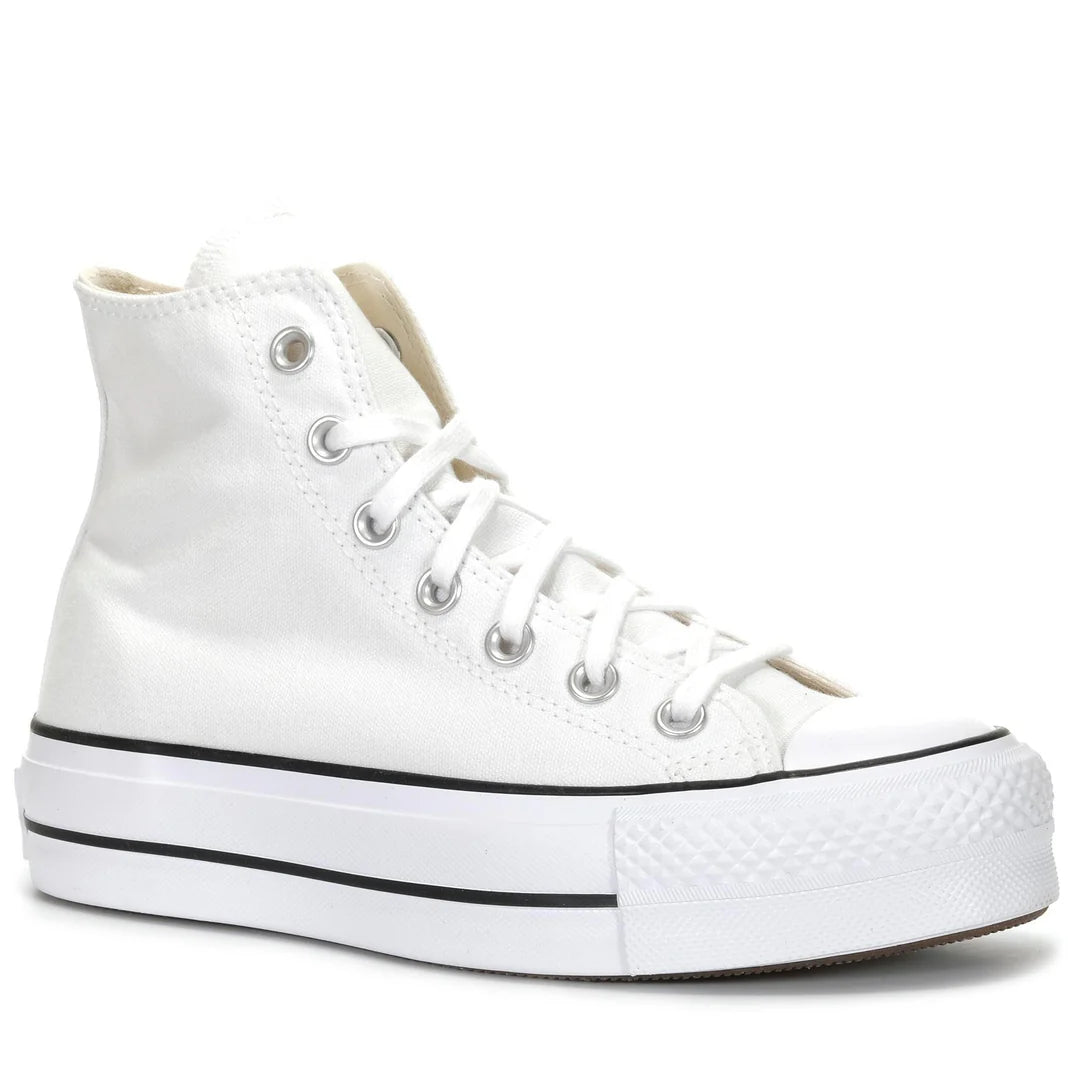 .CONVERSE CHUCK TAYLOR ALL STAR LIFT WHITE LEATHER HIGH TOP - (561676C)- LBW - R1L7