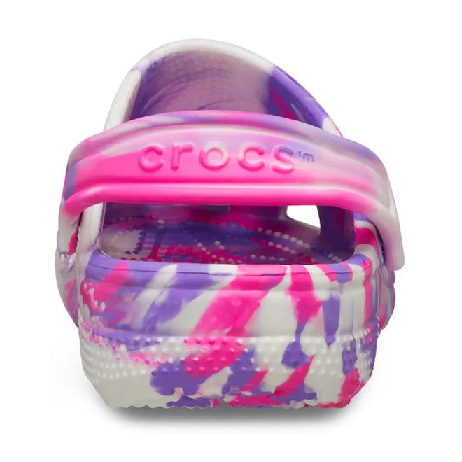 .Crocs Kids/Youth Original Classic Clogs Glow Marbled Pink Crush Multi - (210718-6TX) - F