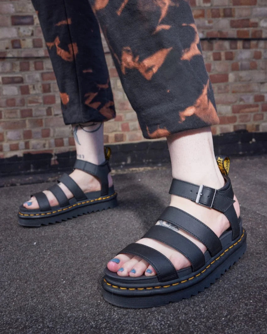 - Dr Martens Blaire 3 strap Sandal Black Hydro Leather (24235001.BLK) - ZL - R2L15