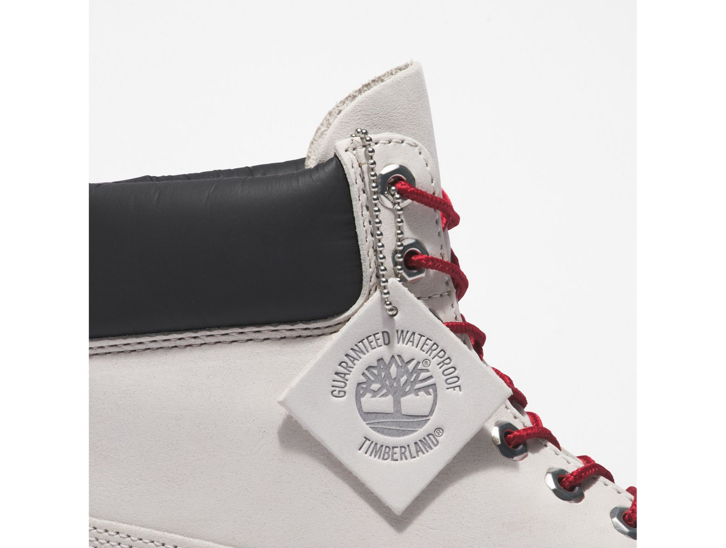 Timberland 6-Inch Premium Waterproof Boots - Color: Grey Nubuck/Red - (TB010061) - TIG - R2L17