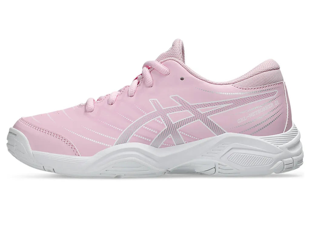 .ASICS WOMEN GEL-NETBURNER 21 GS NETBALL SHOES - COTTON CANDY/WHITE - (1074A046-700) - GST - R2L12