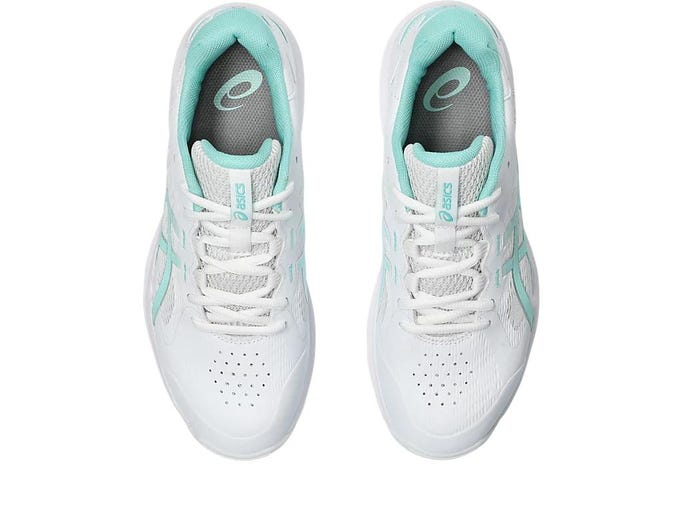 .ASICS WOMEN GEL-NETBURNER ACADEMY 9 NETBALL SHOES - WHITE ILLUMINATE MINT - (1072A098-102) - GN9 - R2L17