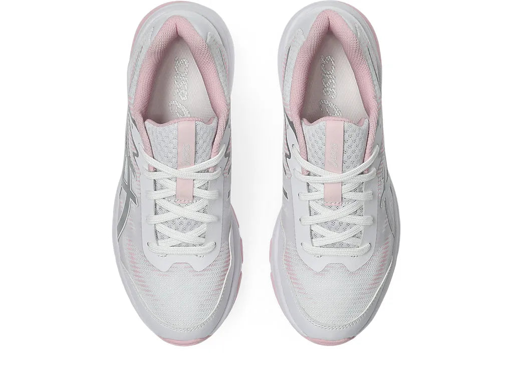 .ASICS WOMEN GEL-NETBURNER PROFESSIONAL 4 GS NETBALL SHOES - WHITE/COTTON CANDY - (1074A041-102) - WC4 - R2L12