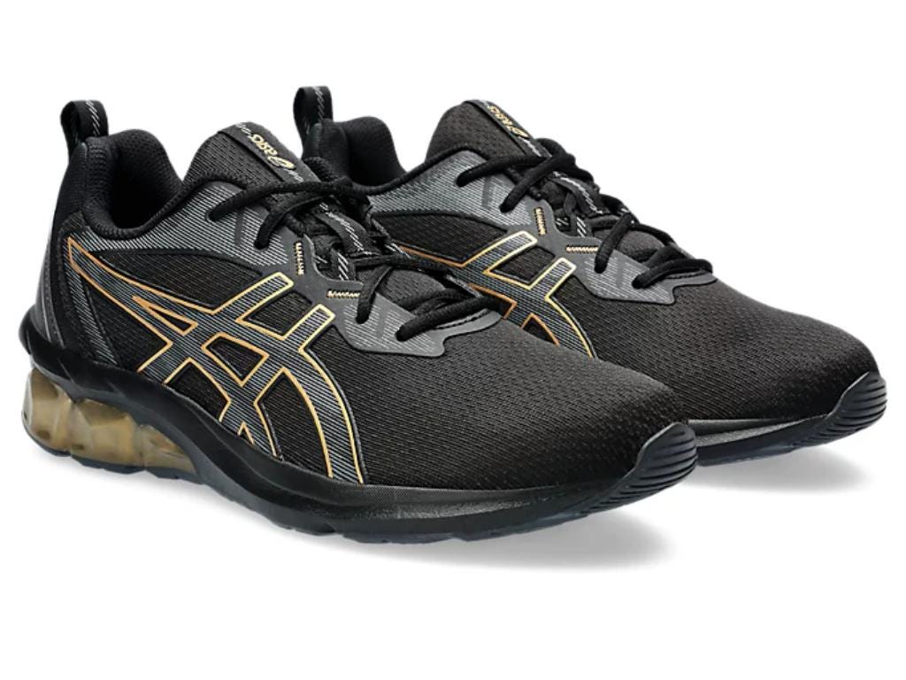 - ASICS GEL-QUANTUM 90 IV BLACK/PURE GOLD - (1201A764.008) - GIV - R2L14