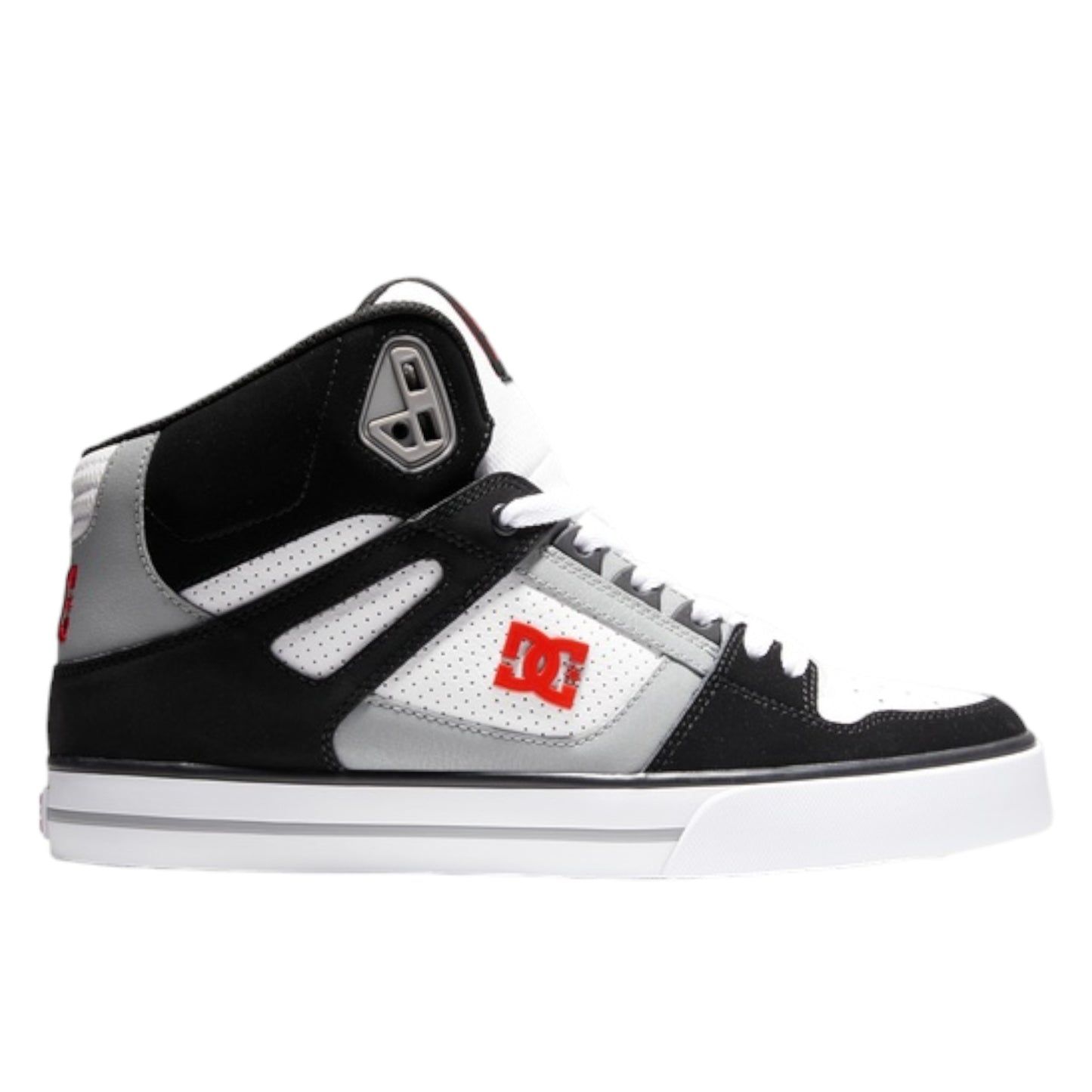 DC Men Pure High Top (Black/White/Red) - (ADYS400043-XKWR) - FY - R2L11