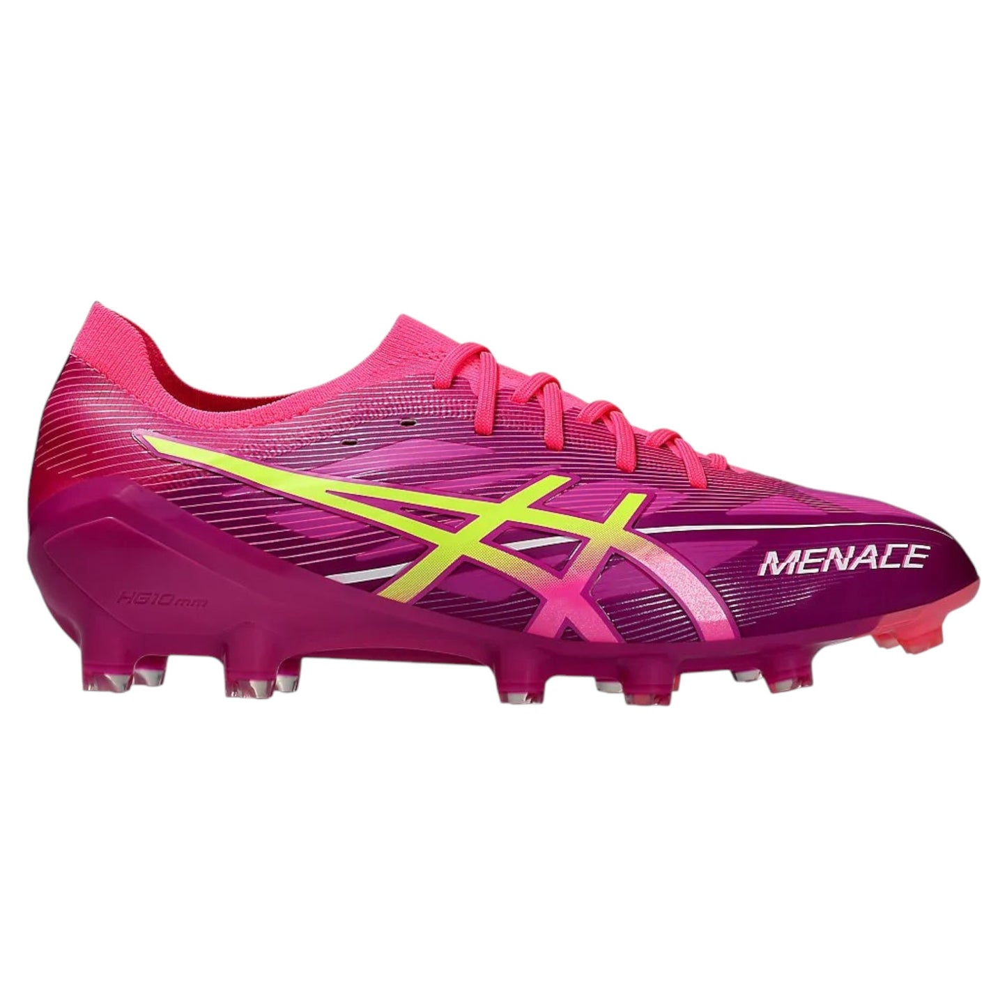 .ASICS MENS MENACE 5 - HOT PINK/SAFETY YELLOW - (1111A246-700) - MEN - R2L17