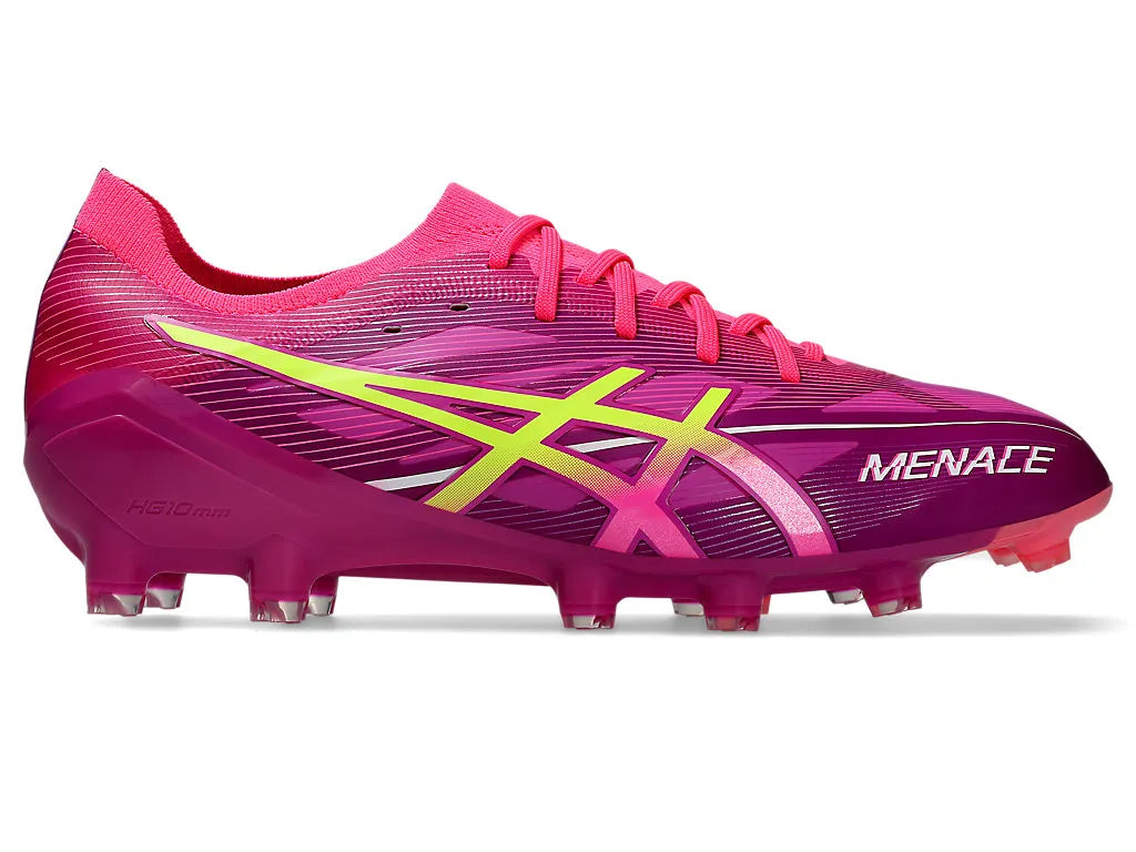 .ASICS MENS MENACE 5 - HOT PINK/SAFETY YELLOW - (1111A246-700) - MEN - R2L17