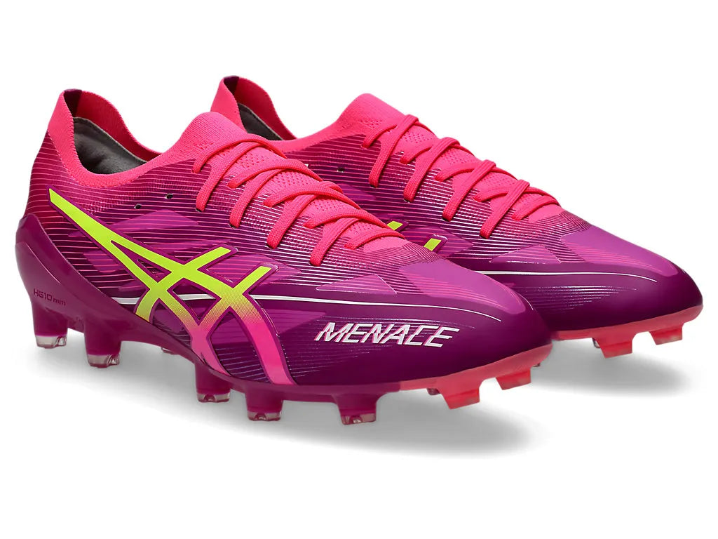 .ASICS MENS MENACE 5 - HOT PINK/SAFETY YELLOW - (1111A246-700) - MEN - R2L17