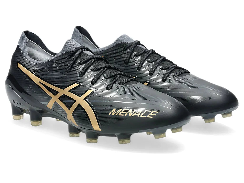 .ASICS MENS MENACE 5 - BLACK/PURE GOLD - (1111A246-001) - GLD - R2L17