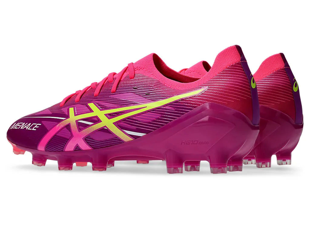 .ASICS MENS MENACE 5 - HOT PINK/SAFETY YELLOW - (1111A246-700) - MEN - R2L17