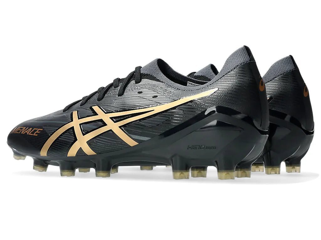 .ASICS MENS MENACE 5 - BLACK/PURE GOLD - (1111A246-001) - GLD - R2L17