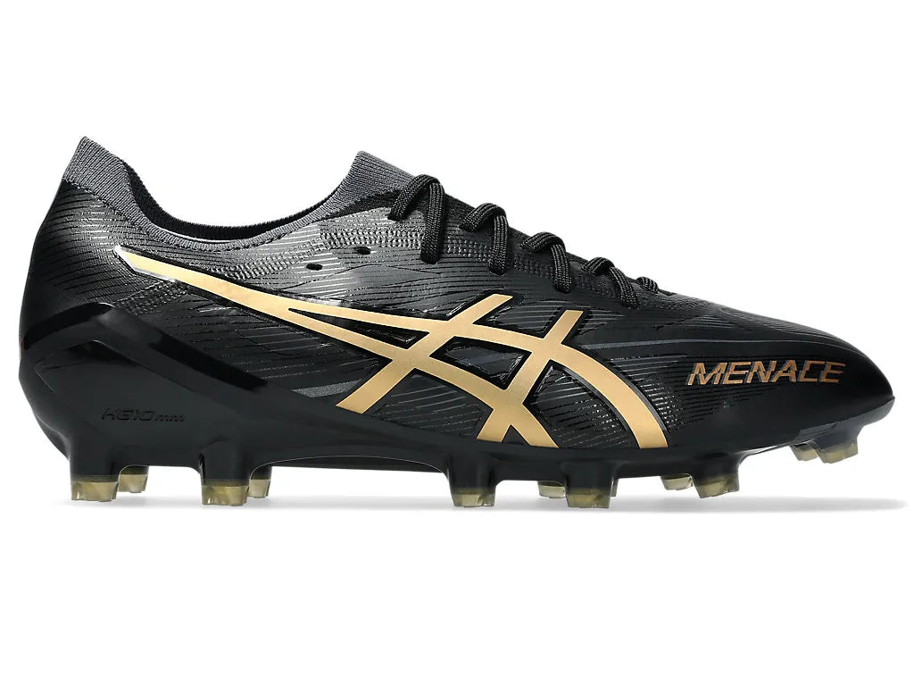 .ASICS MENS MENACE 5 - BLACK/PURE GOLD - (1111A246-001) - GLD - R2L17
