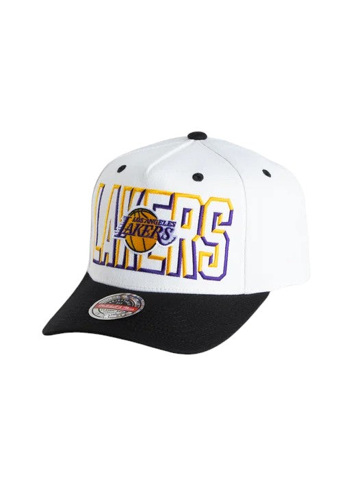 Mitchell & Ness NBA L.A Lakers Bevel Crown Snapback Cap - MNLK1 - F