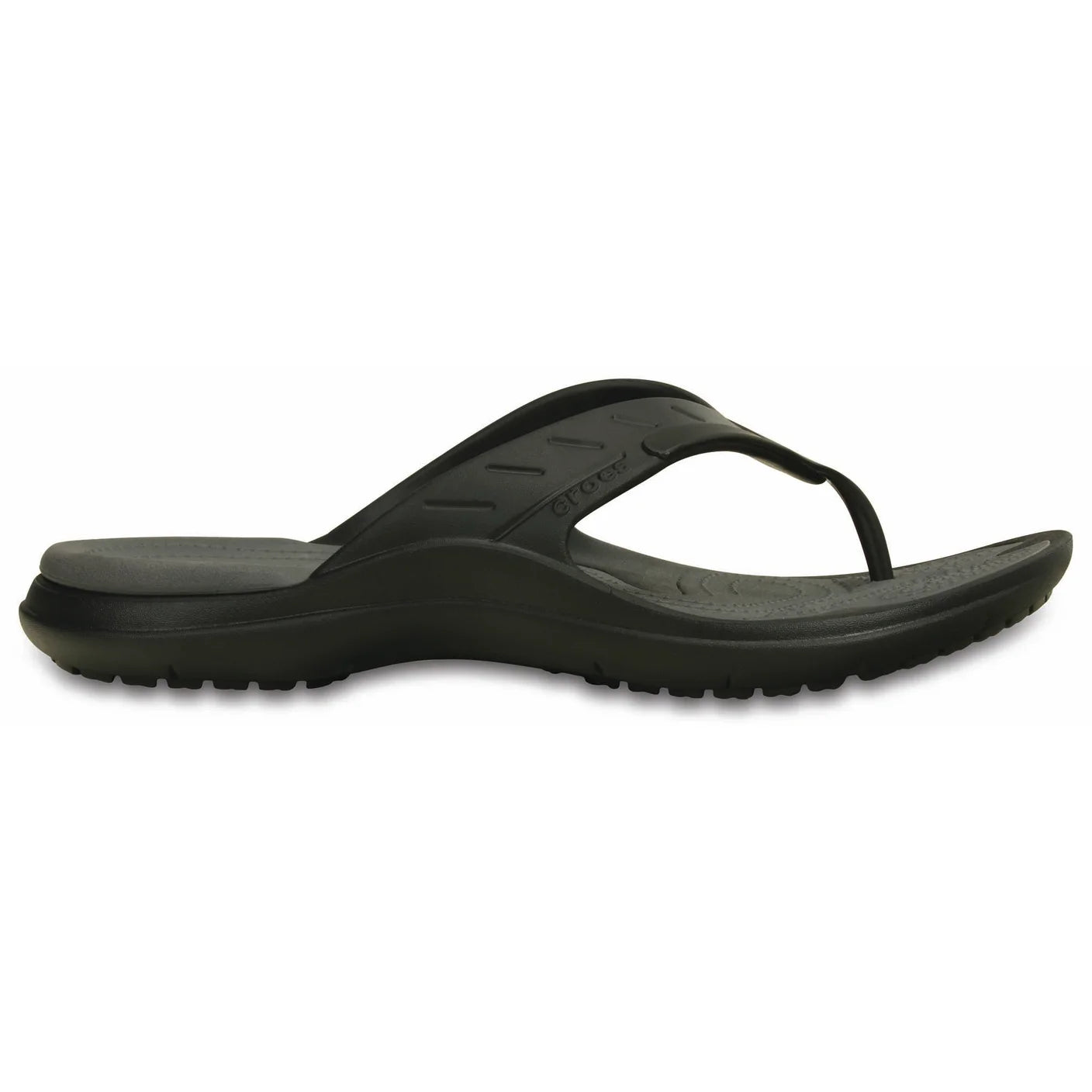 - Crocs Mens (JANDALS) Modi Sport Flip Relaxed Fit Black / Graphite - (202636-02S) - L16