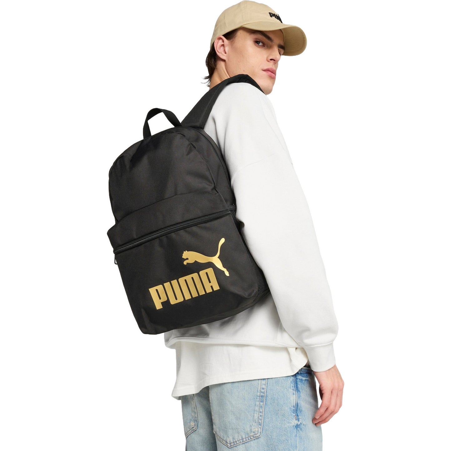 .PUMA Phase Backpack - Black/Gold - (091164-03) - C23