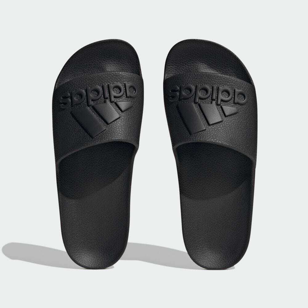 ADIDAS ADILETTE AQUA RUBBER SLIDES BLACK / BLACK - (IF7371) - CBI - R2