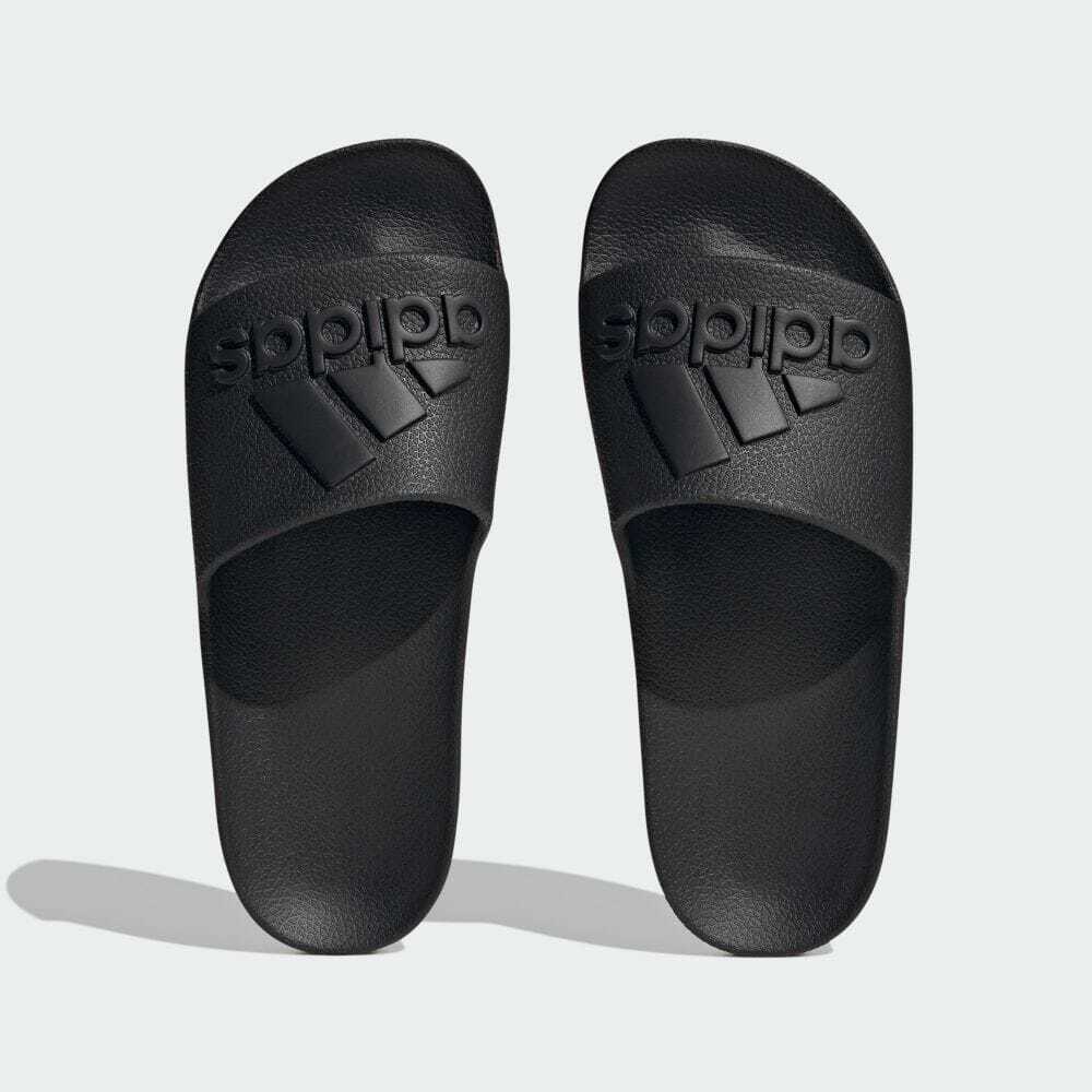 - ADIDAS ADILETTE AQUA RUBBER SLIDES BLACK / BLACK - (IF7371) - CBI - R2