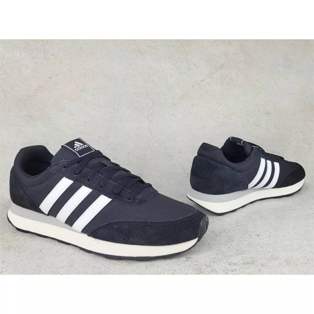 .Adidas Mens Run 60s 3.0 Running Shoes - Black/White - (IE3826) - RNS - R1L4