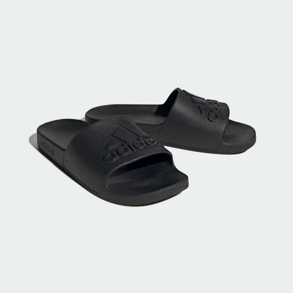 ADIDAS ADILETTE AQUA RUBBER SLIDES BLACK / BLACK - (IF7371) - CBI - R2