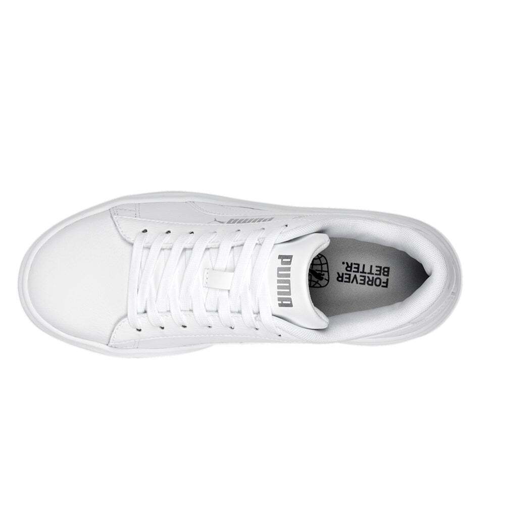 .Puma Womens Smash Platform V3 WHITE/SILVER - (390758 01) - PF3- R1L5