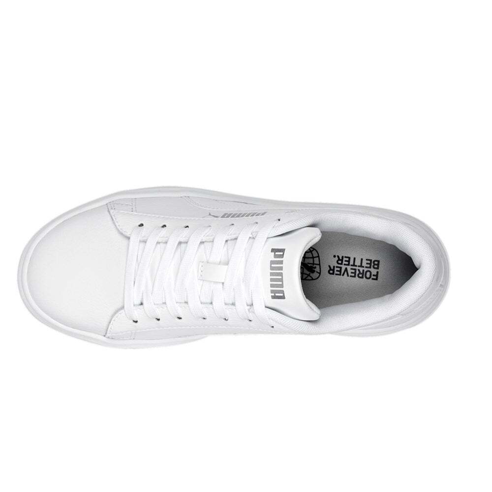 - Puma Womens Smash Platform V3 WHITE/SILVER - (390758 01) - PF3- R1L5