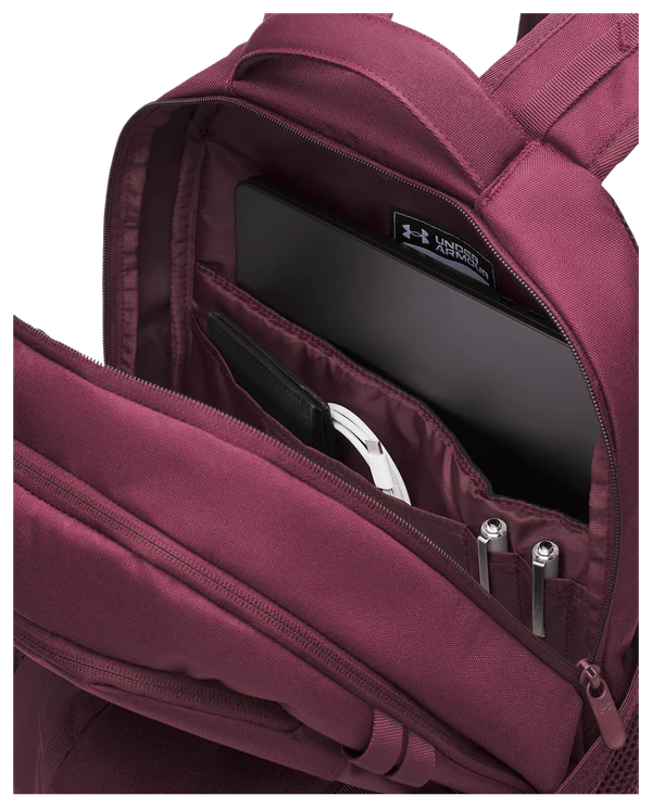 .Under Armour Hustle 6.0 BackPack - Dark Maroon/Dark Maroon - (1384672-601) - C25