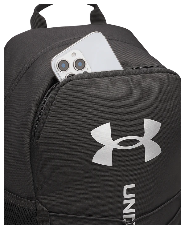 .Under Armour Hustle Sport 6 Backpack - Black/Black/Silver - (6000397-001) - C25