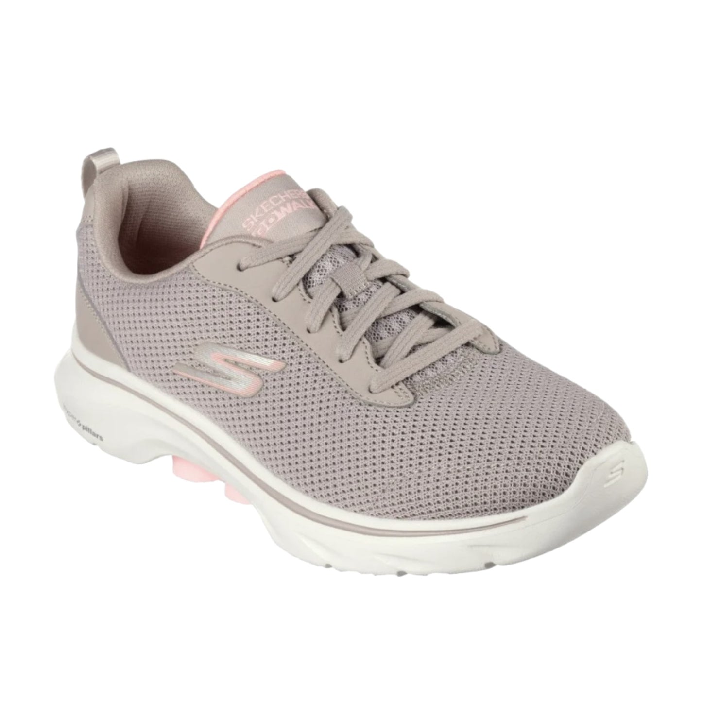 .Skechers Womens GO Walk 7 Clear Path - TAUPE / PINK - (125207.TPPK) - TAU - R2L16