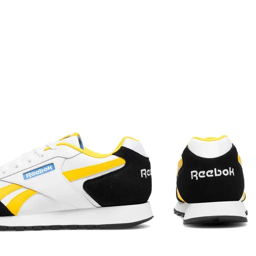 .Reebok Mens Glide - WHITE/CLASSIC YELLOW/VECTOR RED - (100074227) - ICE - R1L5