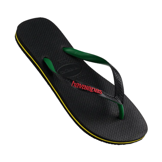 Havaianas Mens Logo Filete BLACK/GREEN - (LOGOFILETE) - HV63 - F