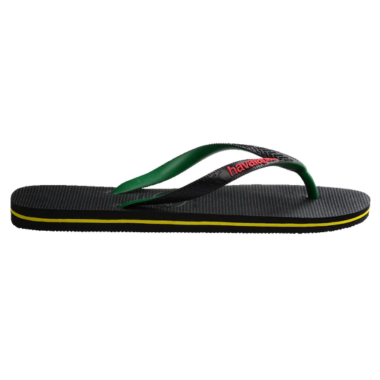 Havaianas Mens Logo Filete BLACK/GREEN - (LOGOFILETE) - HV63 - F