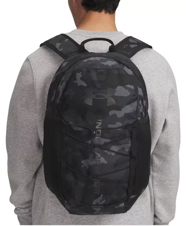 .Under Armour Hustle Sport 6 Backpack - Black/Grey/Camo Design - (6000397-002) - C15