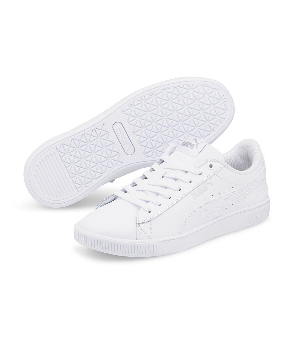 .Puma WOMENS VIKKY V3 Leather Sneakers WHITE/WHITE (38311502) - V3 - R1L5