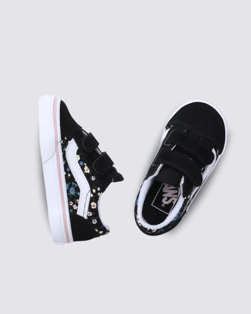 .Vans Toddler Old Skool V - FLORAL/WHITE - (VNA38JNBOQ.BLK) - BM - R1L1