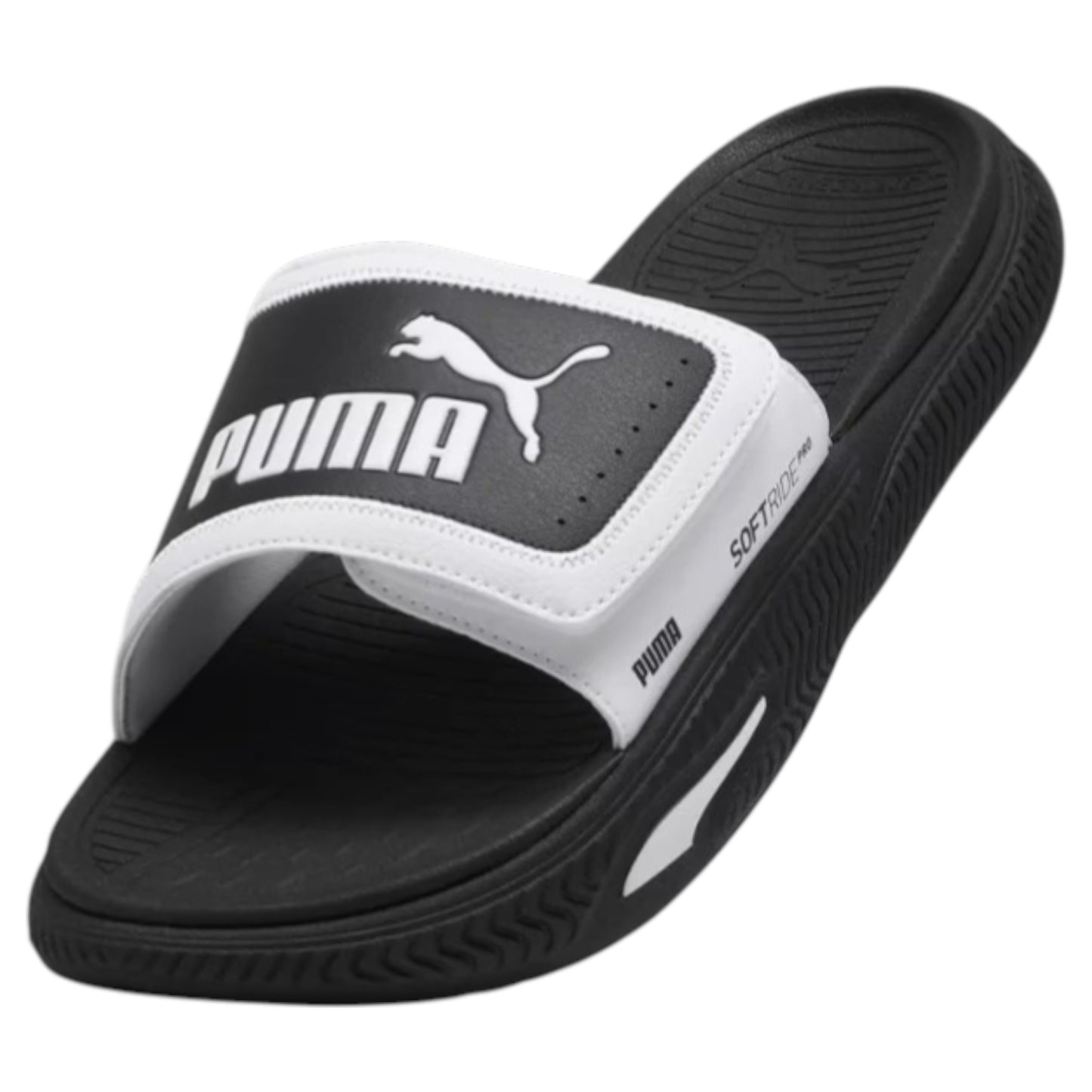 .Puma Softride Slide 24 Velcro - BLACK/WHITE - (395431-02) - S73 - R2L14