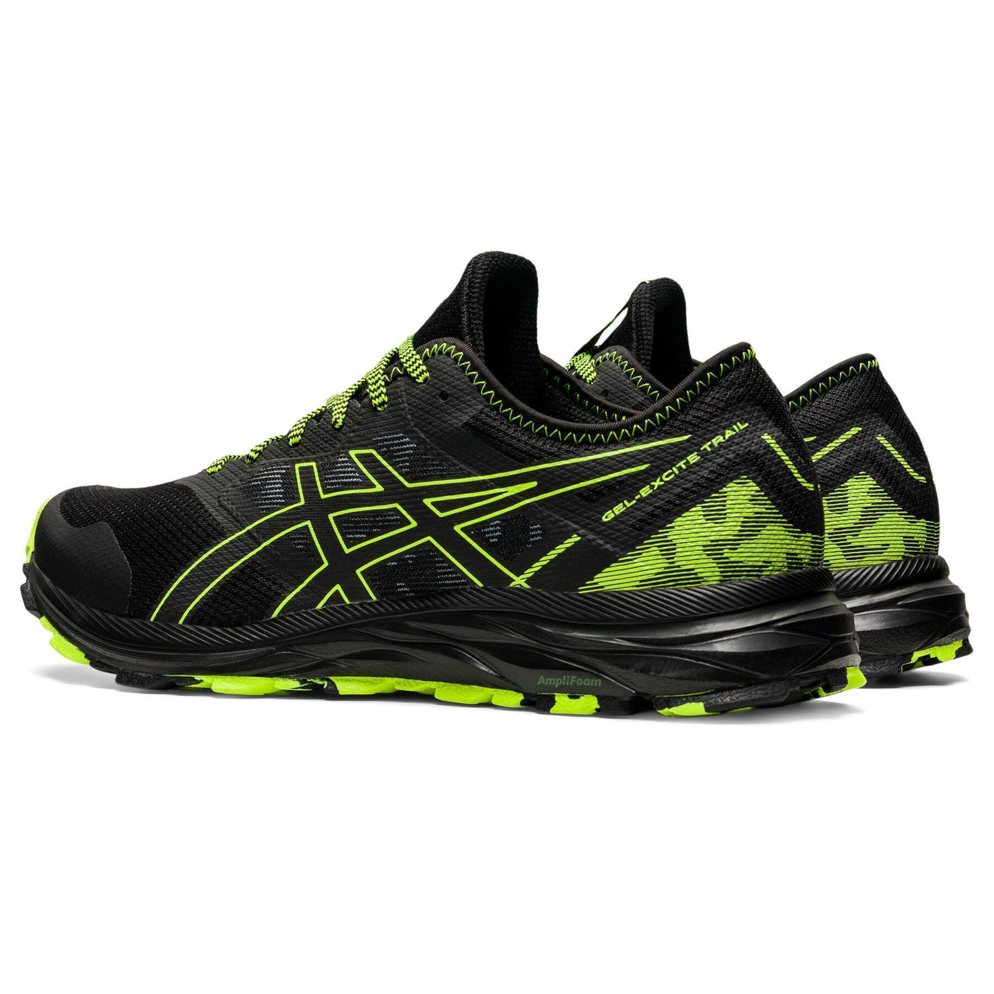.Asics Mens Gel Excite Trail - Black/Hazard Green - (1011B194-002) - TRL - R2L11 L/P