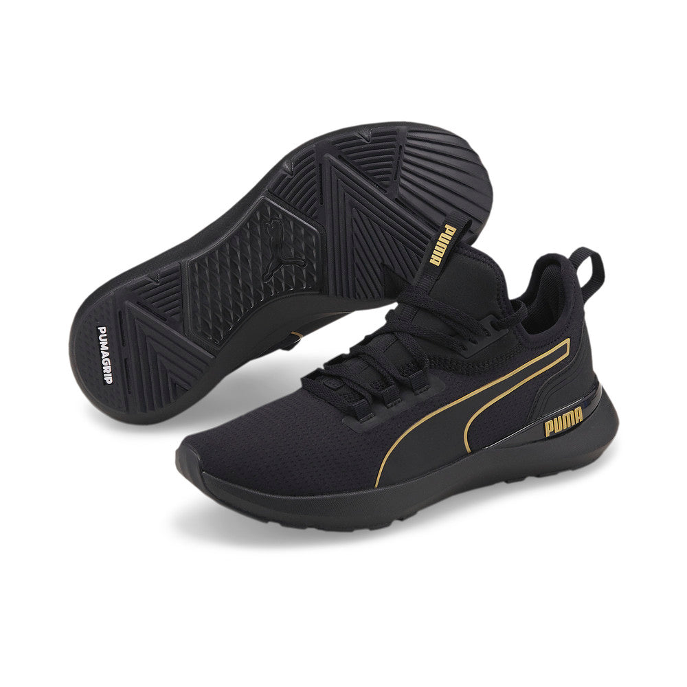 .PUMA PURE XT WOMEN'S TRAINING SHOES - BLACK/GOLD - (195328-07) - GOD - R1L5
