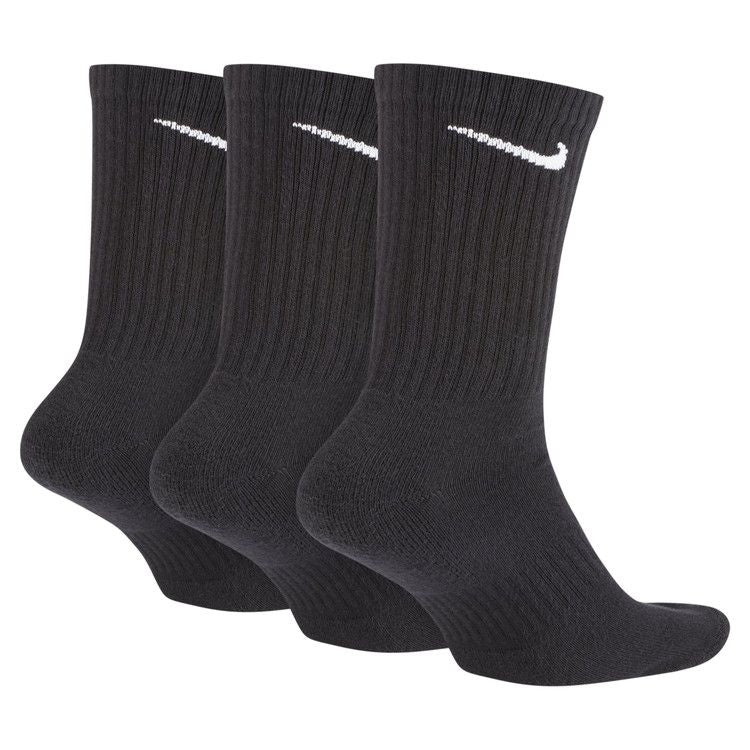 Nike Unisex Everyday Cushion Crew Black 3Pk - (SX7664 010)(SX7666 010) - F