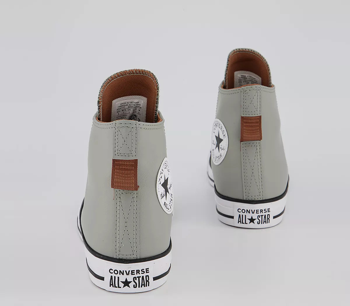 .Converse All Star Hi Trainers Slate Sage Mineral Clay Faux Leather - (A00477) - SAG - R1L6
