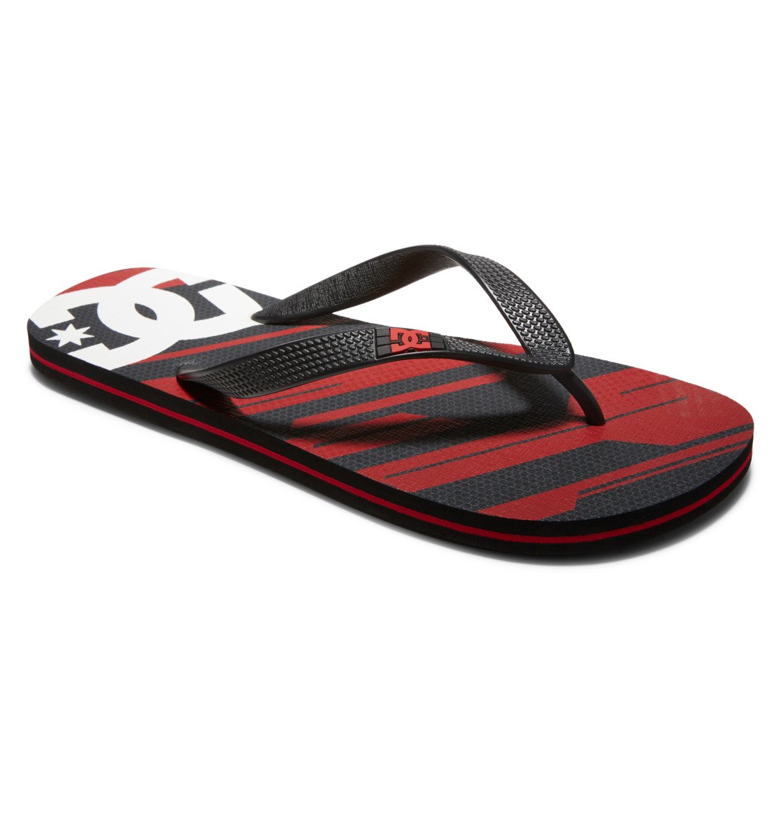 DC Spray Jandals Red/Black - (303272-ATR) - F