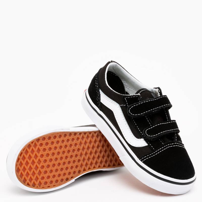 .VANS TODDLER OLD SKOOL SHOES - BLACK/WHITE - (VN000D3YBLK) - VC - R1L1
