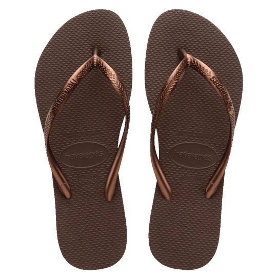 .HAVAIANAS Womens SLIM - Dark Brown - (5964) - HVDB - F
