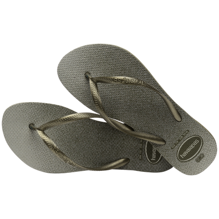 .Havaianas Womens Slim Gloss Flip Flops Green - (SLIM) - F - HVSG
