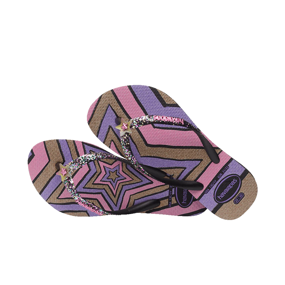 Havaianas Kids Slim Glitter Flip Flops - F - GS -